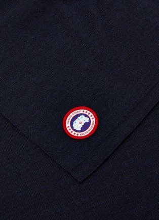 Detail View - Click To Enlarge - CANADA GOOSE - Logo Appliqued Wool Kids Scarf