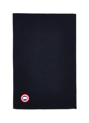 Figure View - Click To Enlarge - CANADA GOOSE - Logo Appliqued Wool Kids Scarf