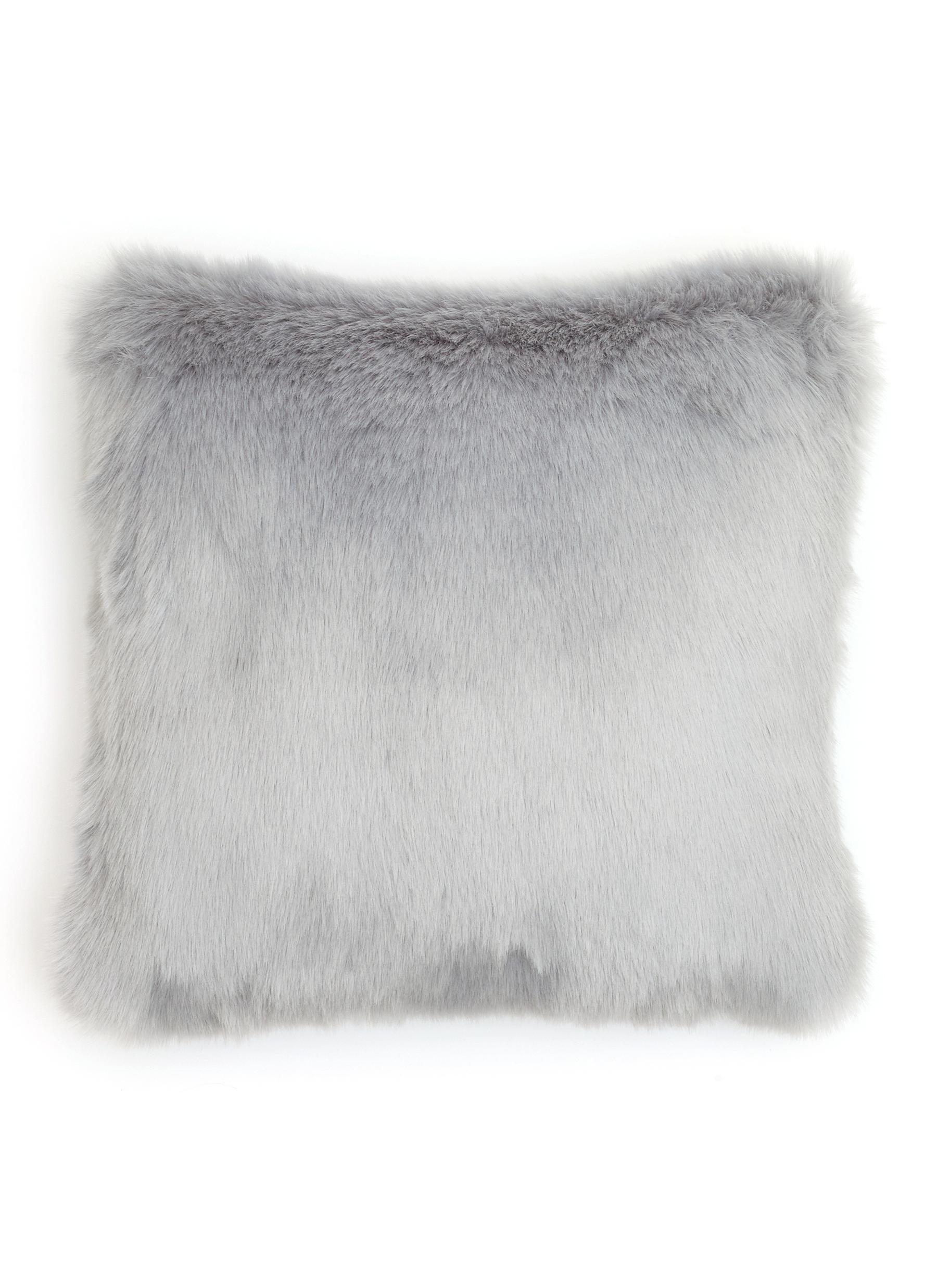 Faux Fur Cushion - Grey