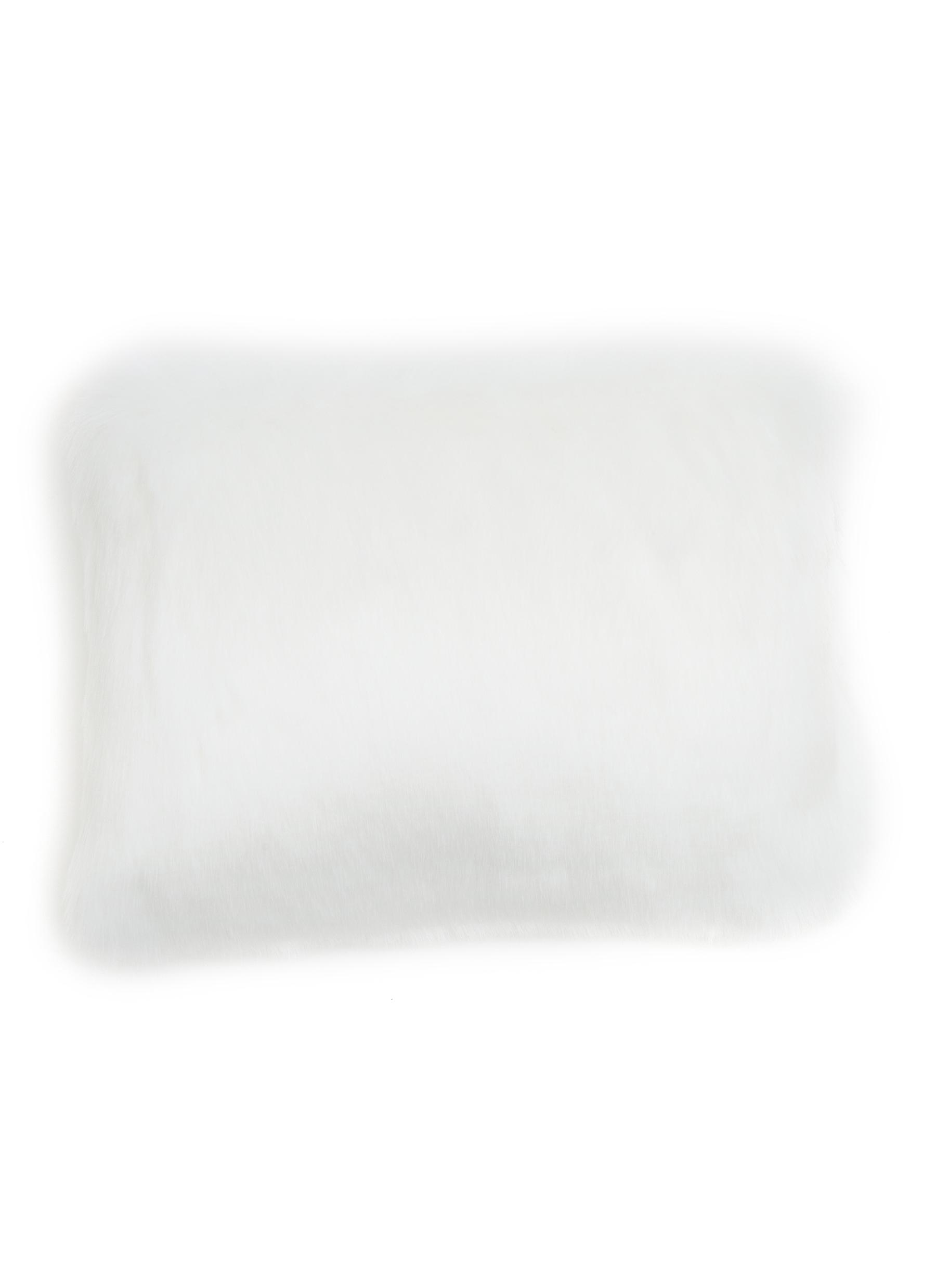Faux Fur Rectangular Cushion - Cream