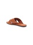  - PEDDER RED - Addie' Crossed Leather Strap Padded Square Toe Flat Sandals