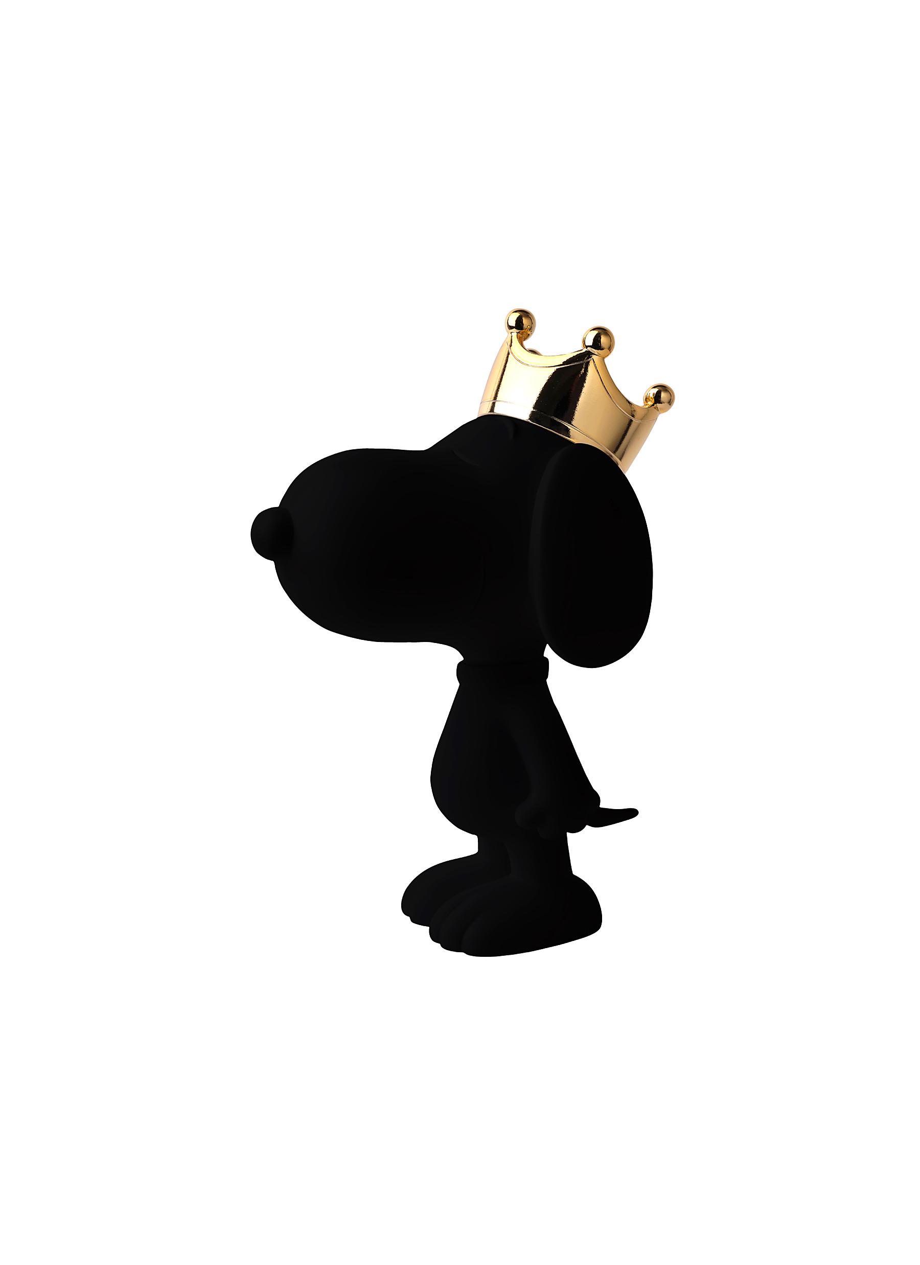 Limited Edition Snoopy Crown Sculpture - Black Matt/Chrome Gold