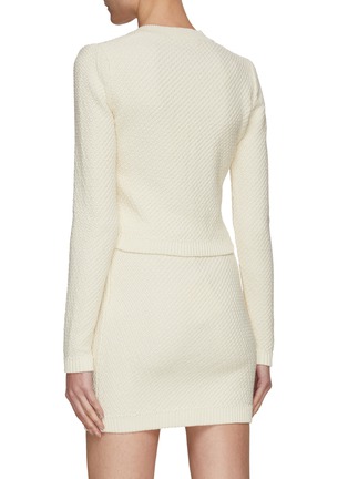 Back View - Click To Enlarge - NANUSHKA - ‘KAYA’ TEXTURED COTTON TWEED BUTTON UP TOP