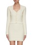 Main View - Click To Enlarge - NANUSHKA - ‘KAYA’ TEXTURED COTTON TWEED BUTTON UP TOP