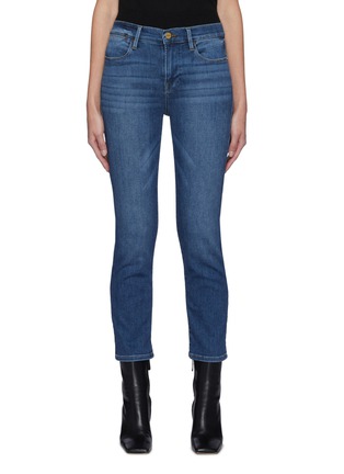 Main View - Click To Enlarge - FRAME DENIM - Le High Straight' Medium Washed Jeans