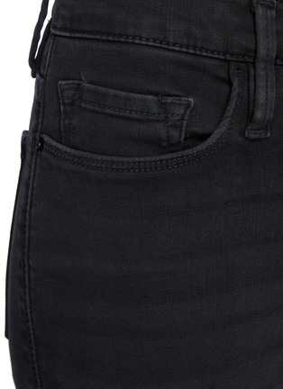  - FRAME DENIM - Le Pixie Sylvie' Slim Cropped Washed Black Jeans