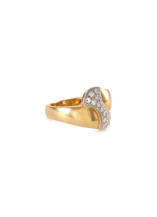 Main View - Click To Enlarge - LANE CRAWFORD VINTAGE JEWELLERY - Diamond 18k Yellow White Gold Ring