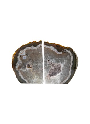 Main View - Click To Enlarge - STONE AND STAR - Agate Bookends