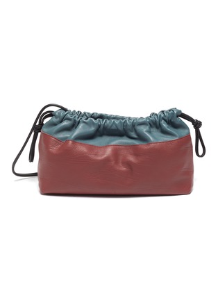 Main View - Click To Enlarge - PIERRE HARDY - Bicoloured Grained Calfskin Leather Twin Drawstring Pouch