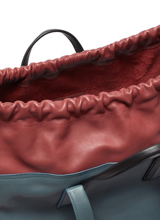 Detail View - Click To Enlarge - PIERRE HARDY - Cabas' Bicoloured Grained Calfskin Leather Twin Tote Bag