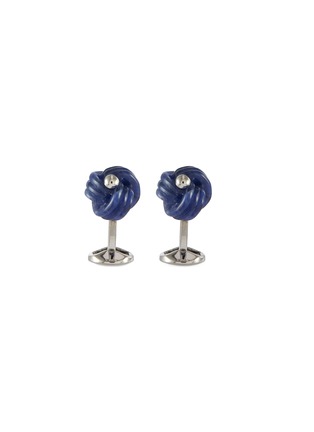 Main View - Click To Enlarge - TATEOSSIAN - SODALITE HAND CARVED KNOT CUFFLINKS