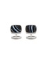Main View - Click To Enlarge - TATEOSSIAN - LIMITED NAVY SHADES TUXEDO AGATE CUFFLINKS