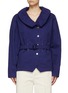 Main View - Click To Enlarge - ISABEL MARANT - Dipazo' Belted Ruffled Collar Pleated Sleeve Cotton Jacket