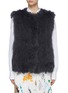 Main View - Click To Enlarge - YVES SALOMON - Short Knitted Fox Gilet