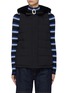 Main View - Click To Enlarge - YVES SALOMON - Nylon and Shaved Rabbit Reversible Hooded Sleeveless Down Jacket