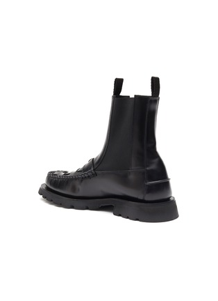  - HEREU - Alda' Woven Toebox Leather Chelsea Boots