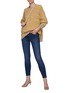 Figure View - Click To Enlarge - MOTHER - The Looker' Frayed Hem Cropped Washed Skinny Jeans