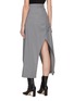 Back View - Click To Enlarge - MM6 MAISON MARGIELA - Slit Pinstriped A-Line Skirt