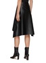 Back View - Click To Enlarge - MM6 MAISON MARGIELA - Faux Leather A-Line Skirt