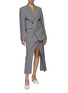 Figure View - Click To Enlarge - MM6 MAISON MARGIELA - DOUBLE BREASTED PINSTRIPE TAILORED BLAZER