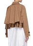 Back View - Click To Enlarge - MM6 MAISON MARGIELA - LINING LAYERED DETAIL CROPPED SHIRT JACKET