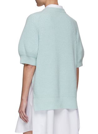 Back View - Click To Enlarge - LOULOU STUDIO - TRESCO' PUFF SLEEVES CASHMERE TOP