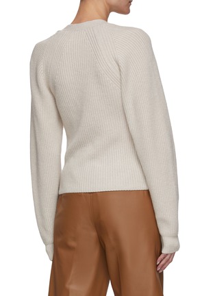 Back View - Click To Enlarge - LOULOU STUDIO - COMINO' SQUARE NECK CASHMERE SWEATER
