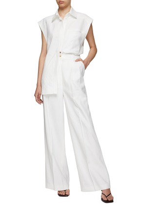 Figure View - Click To Enlarge - LOULOU STUDIO - ‘Menak' pleated wide leg pants