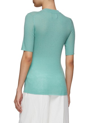 Back View - Click To Enlarge - LOULOU STUDIO - ‘Jidda' wool-cashmere blend rib top