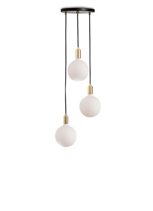 Main View - Click To Enlarge - TALA - Brass Triple Pendant with Sphere IV Bulbs – Black