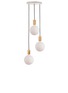 Main View - Click To Enlarge - TALA - Oak Triple Pendant with Small Canopy and Sphere IV Bulbs – White