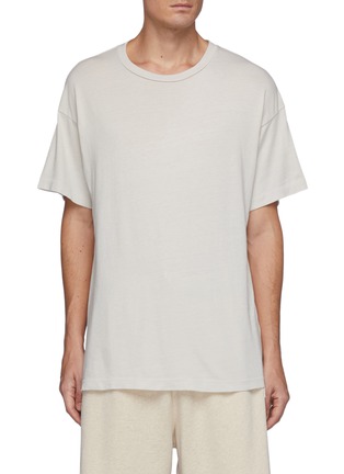 Main View - Click To Enlarge - FEAR OF GOD - Short Sleeved Cotton Crewneck T-Shirt