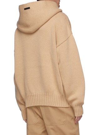 Back View - Click To Enlarge - FEAR OF GOD - Drop Shoulder Wool Knit Hoodie