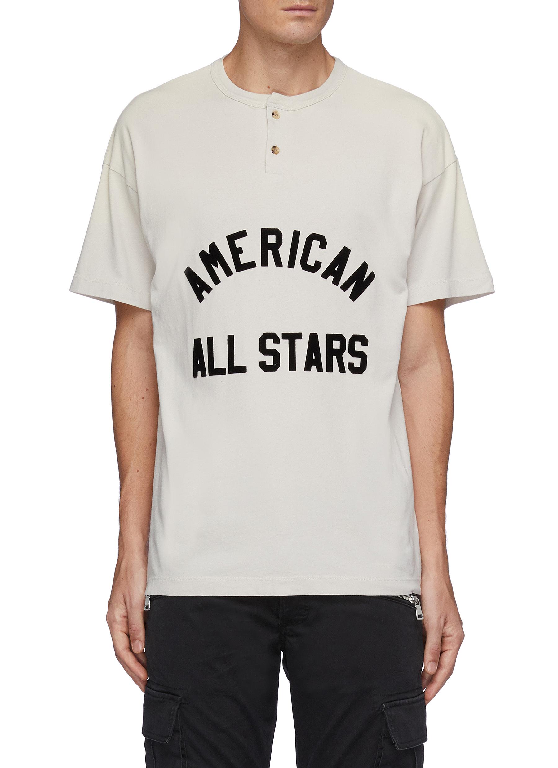 Fear Of God All Star' Font Cotton Henley In Neutral | ModeSens