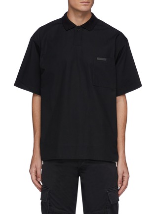 Main View - Click To Enlarge - FEAR OF GOD - Logo Pocket Cotton Polo Shirt