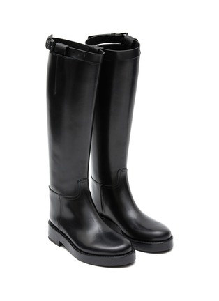 Detail View - Click To Enlarge - ANN DEMEULEMEESTER - Maine' Flat Tall Leather Riding Boots