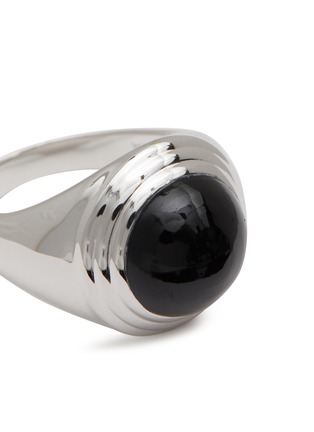 Detail View - Click To Enlarge - MISSOMA - Onyx Sphere Sterling Silver Ridge Ring
