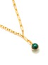 Detail View - Click To Enlarge - MISSOMA - Axiom' 18k Gold-plated Malachite Deconstructed Sphere Chain Necklace