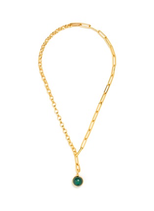 Main View - Click To Enlarge - MISSOMA - Axiom' 18k Gold-plated Malachite Deconstructed Sphere Chain Necklace