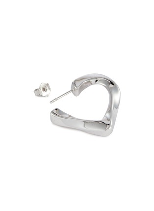 Detail View - Click To Enlarge - MISSOMA - Silver Plated Brass Twisted Heart Hoop Earrings