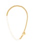 Main View - Click To Enlarge - MISSOMA - Baroque' 18k Gold-plated Beaded Pearl T-Bar Necklace