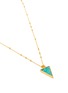 Detail View - Click To Enlarge - MISSOMA - Amazonite Triangle Pendant 18K Gold Plated Brass Chain Necklace