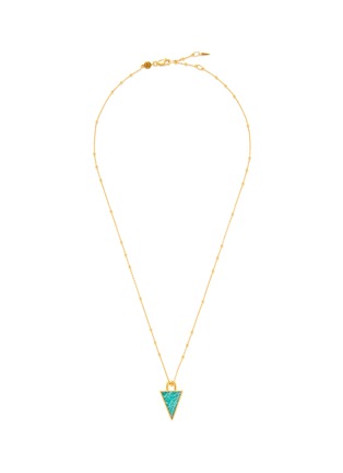 Main View - Click To Enlarge - MISSOMA - Amazonite Triangle Pendant 18K Gold Plated Brass Chain Necklace
