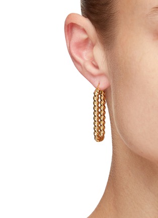 Figure View - Click To Enlarge - MISSOMA - Tidal' 18k Gold-plated Ovate Hoop Earrings