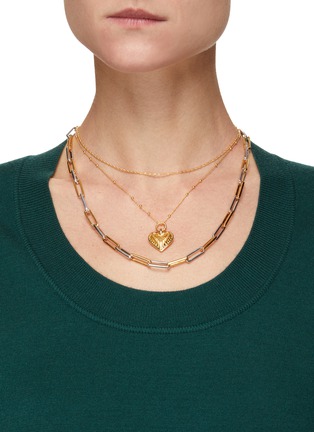 Figure View - Click To Enlarge - MISSOMA - 18K Gold-Plated Vermeil Sterling Silver Fused Two Toned Chain Necklace