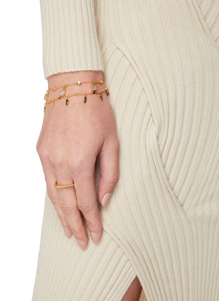 Figure View - Click To Enlarge - MISSOMA - Lena' 18k Gold-pleated Rainbow Moonstone Charm Bracelet