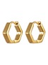 Main View - Click To Enlarge - MISSOMA - 18k Gold-plated Chubby Hexagonal Huggie Earrings