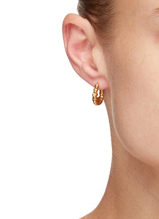 Figure View - Click To Enlarge - MISSOMA - Tidal' 18k Gold-plated Mini Hoop Earrings