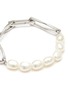 Detail View - Click To Enlarge - MISSOMA - Baroque Pearl Silver Plated Brass Twisted Link Bracelet