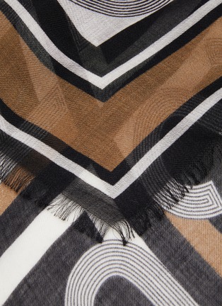 Detail View - Click To Enlarge - JOSEPH - ‘Agatha’ Branded Wool Silk Blend Scarf